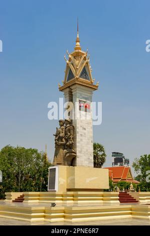 The Cambodia-Vietnam Friendship Monument, Phnom Penh, Cambodia Stock Photo