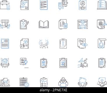 Protection line icons collection. Safety, Security, Insurance, Shield, Fortification, Defense, Safeguard vector and linear illustration. Cover Stock Vector