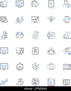 Policy enforcement line icons collection. Compliance , Regulations ...