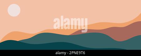 Abstract landscape background. Vector illustration Stock Vector