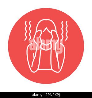 Weakness color line icon. Human diseases. Pictogram for web page, mobile app, promo. Stock Vector