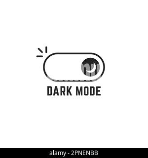linear darkmode black switch icon Stock Vector