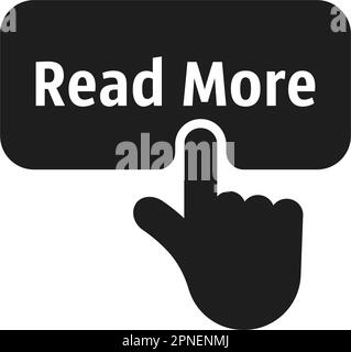 black read more simple icon Stock Vector