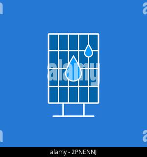 solar panel cleaning simple icon Stock Vector