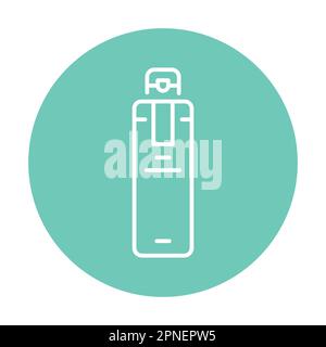 Micellar water color line icon. Cosmetic product. Pictogram for web page, mobile app, promo. Stock Vector
