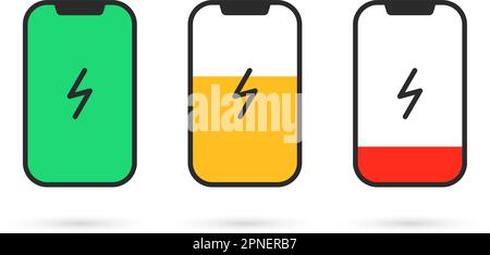 linear smart phone like battery icon Stock Vector
