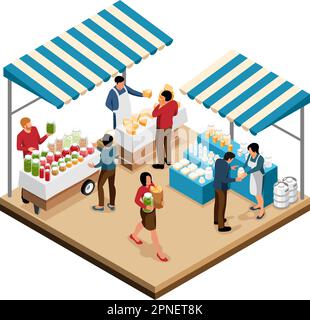 dairy farm isometric icon vector illustration Stock Vector Image & Art ...