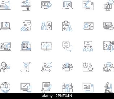 Guidance direction line icons collection. Compass, Navigate, Advice ...