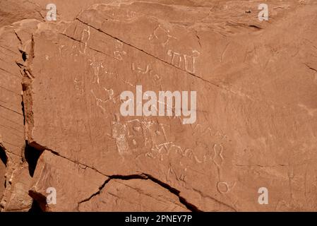 Petroglyph panel in Utah's Grand Gulch Stock Photo