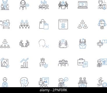 Adaptability flexibility line icons collection. Adaptability ...