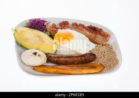 Tasty Paisa Tray; Typical Dish In The Region Of Antioqueña - Colombia. Stock Photo