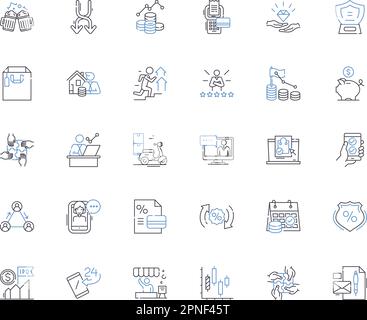 Special deals line icons collection. Discounts, Offers, Promos, Savings, Bargains, Packages, Coupons vector and linear illustration. Deals,Sales Stock Vector