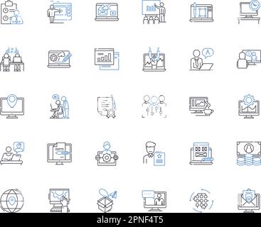 Sales associates line icons collection. Sales, Retail, Customer ...