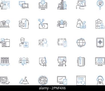 Roots line icons collection. Growth, Foundation, Anchorage, System ...