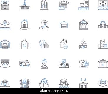 Designing line icons collection. Creativity, Aesthetics, Innovation, Sketching, Ideation, Prototyping, Branding vector and linear illustration Stock Vector