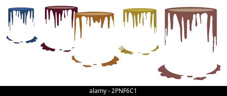 Here is an abstract painting of buckets of paint in a vector image. Stock Vector