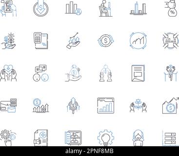 Scrutinizing line icons collection. Examination, Inspection, Analysis ...