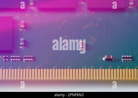 Close up of computer chip Stock Photo