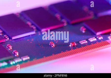 Close up of computer circuit board Stock Photo