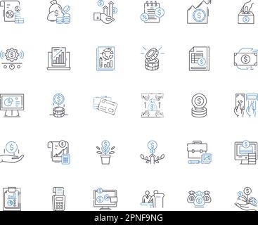 Economics line icons collection. Supply, Demand, Market, Inflation ...