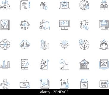 Integration line icons collection. Synthesis, Fusion, Unity, Harmony, Coherence, Incorporation, Consolidation vector and linear illustration Stock Vector