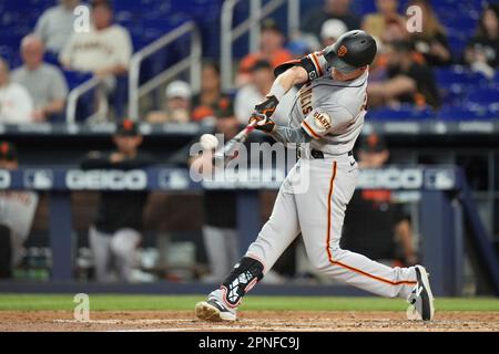 MIAMI, FL - APRIL 18: San Francisco Giants center fielder Mike