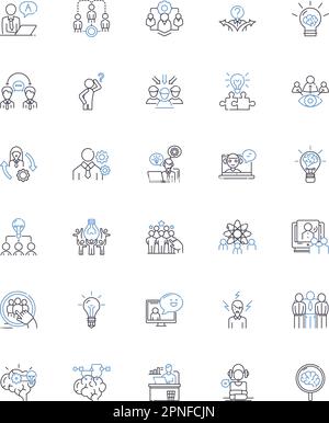 Discerning individuals line icons collection. Discriminating, Astute ...