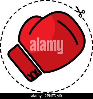 Isolated colored boxing gauntlet sport icon Vector Stock Vector