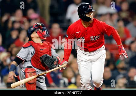 Minnesota Twins catcher Christian Vazquez looks on in between batters  against the Seattle Mariners during a baseball game, Tuesday, July 18,  2023, in Seattle. (AP Photo/Lindsey Wasson Stock Photo - Alamy