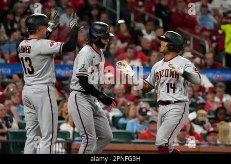 Arizona Diamondbacks' Nick Ahmed fields the ball against the St. Louis  Cardinals during the first inning of a baseball game, Tuesday, July 25,  2023, in Phoenix. (AP Photo/Matt York Stock Photo - Alamy