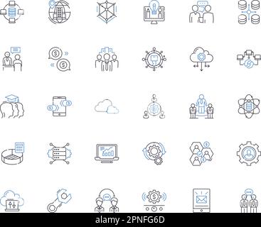 Interchange line icons collection. Transfer, Exchange, Conversion, Swap ...