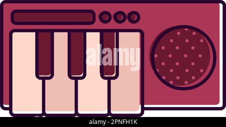 Isolated colored baby keyboard toy icon Vector Stock Vector