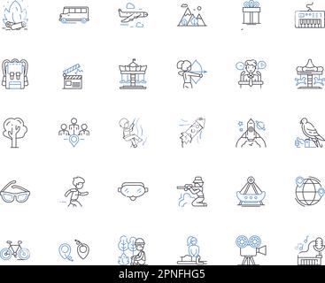 Peaceful calm line icons collection. Serenity, Tranquility, Stillness ...