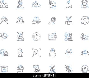 Narrative line icons collection. Storytelling, Plot, Perspective ...