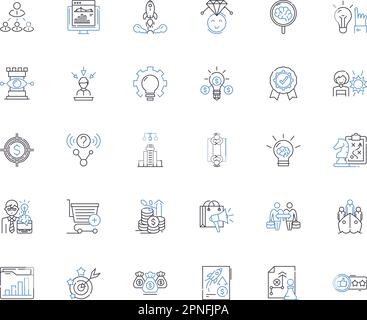 Advancements line icons collection. Innovation, Progress, Development ...