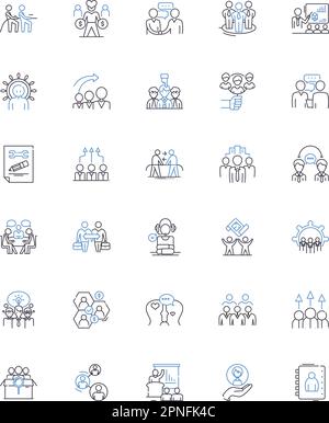 Integrity line icons collection. Hsty, Ethics, Trusrthiness ...