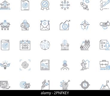 Conjoint collaboration line icons collection. Synergy, Partnership ...