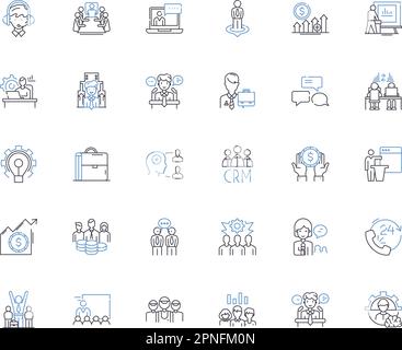 Job placement line icons collection. Employment, Recruitment, Placement ...