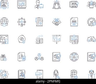 Project oversight line icons collection. Supervision, Control ...