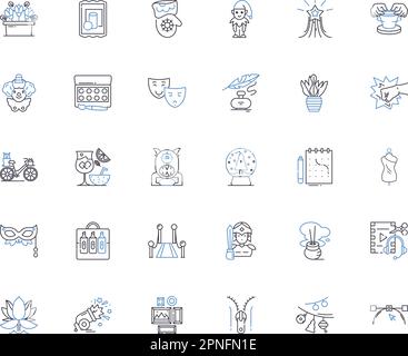 Novelty line icons collection. Quirky, Unusual, Peculiar, Eccentric ...