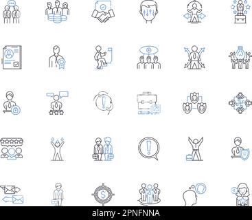 Symbiosis line icons collection. Cooperation, Mutualism, Interaction ...