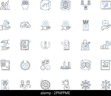 Electronic payment systems line icons collection. Encryption, Security, Authentication, Fraud, Verification, Authorization, Banking vector and linear Stock Vector