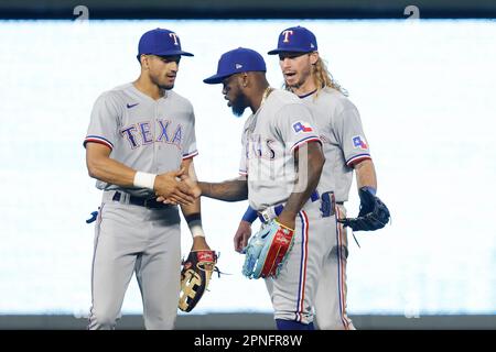 Texas Rangers right fielder Adolis Garcia (53) in the third inning of a  baseball game Thursday, June 3, 2021, in Denver. (AP Photo/David Zalubowski  Stock Photo - Alamy