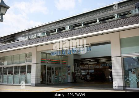 Square near Onomichi Station, Hiroshima Prefecture, Japan Stock Photo