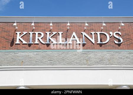 Harrisburg, United States. 18th Apr, 2023. An exterior view of the Kirkland's home furnishings store at the Paxton Towne Centre near Harrisburg. Credit: SOPA Images Limited/Alamy Live News Stock Photo