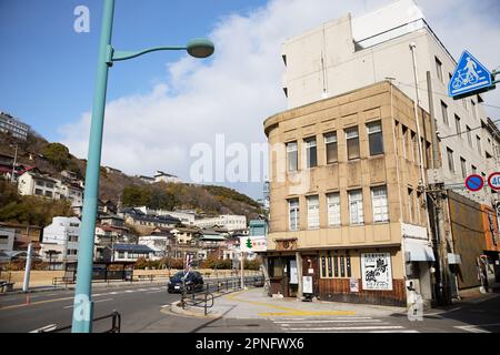 Square near Onomichi Station, Hiroshima Prefecture, Japan Stock Photo