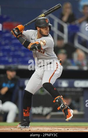 MIAMI, FL - APRIL 18: San Francisco Giants center fielder Mike