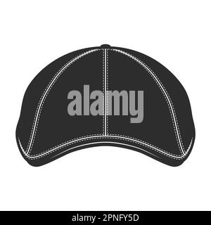 Flat cap gatsby tweed hat vector vintage illustration Stock Vector