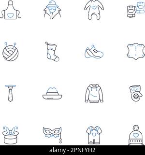 Robes line icons collection. Comfortable, Plush, Soft, Luxurious, Cozy, Fluffy, Warmth vector and linear illustration. Comfy,Pajamas,Spa outline signs Stock Vector