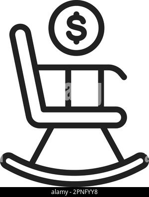 Retirement icon vector image. Suitable for mobile apps, web apps and print media. Stock Vector
